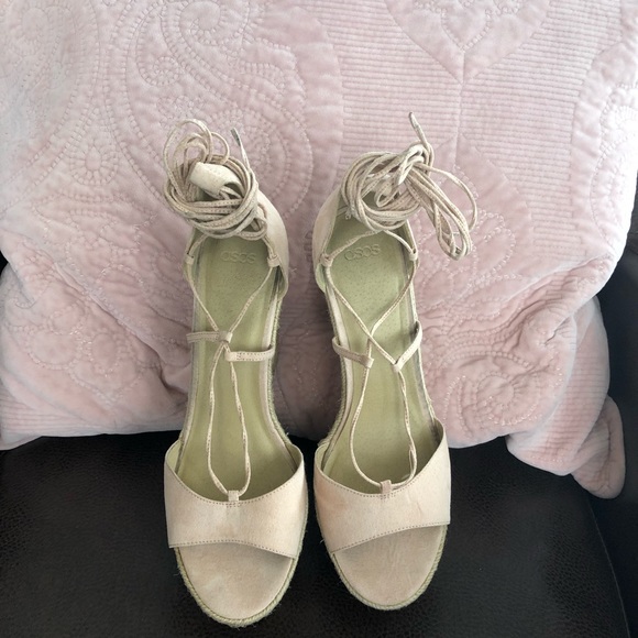 ASOS Tammi Lace Up Wedge Sandals US 9/UK 7 - Picture 3 of 4